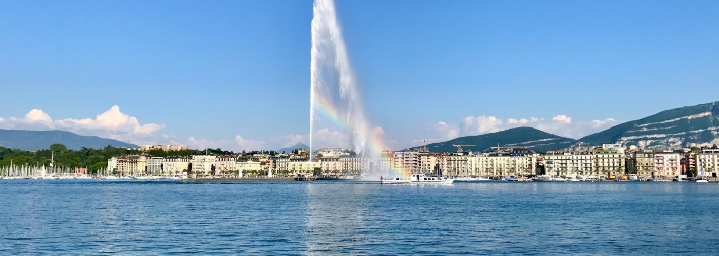 a large fountain spewing water into the air